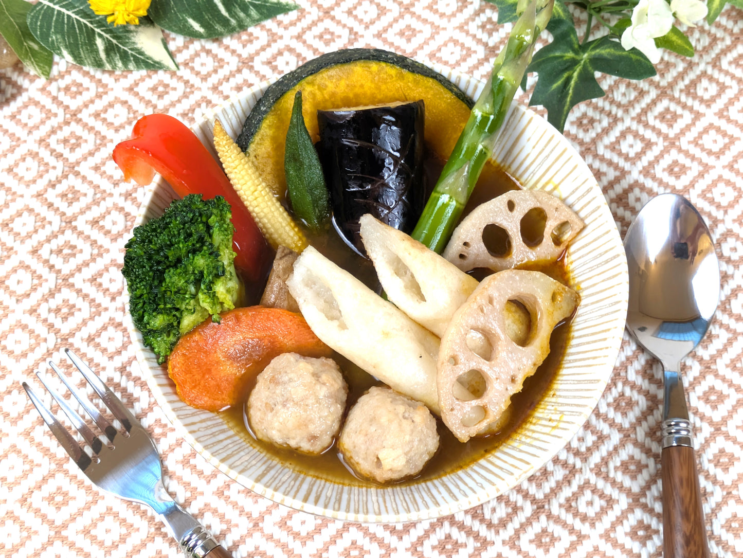 郷土料理の新しい美味しさ!きりたんぽスープカレー1食分